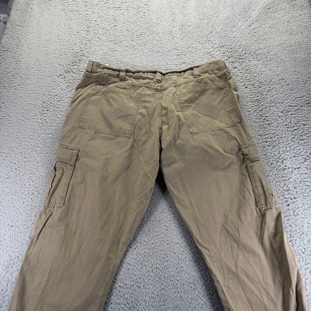 Wrangler Pant Men's 40x30 Brown Cotton‎ Cargo Ripstop Straight Workwear Utility